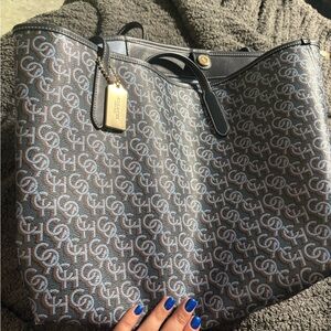 Coach Signature Blue Toe Bag